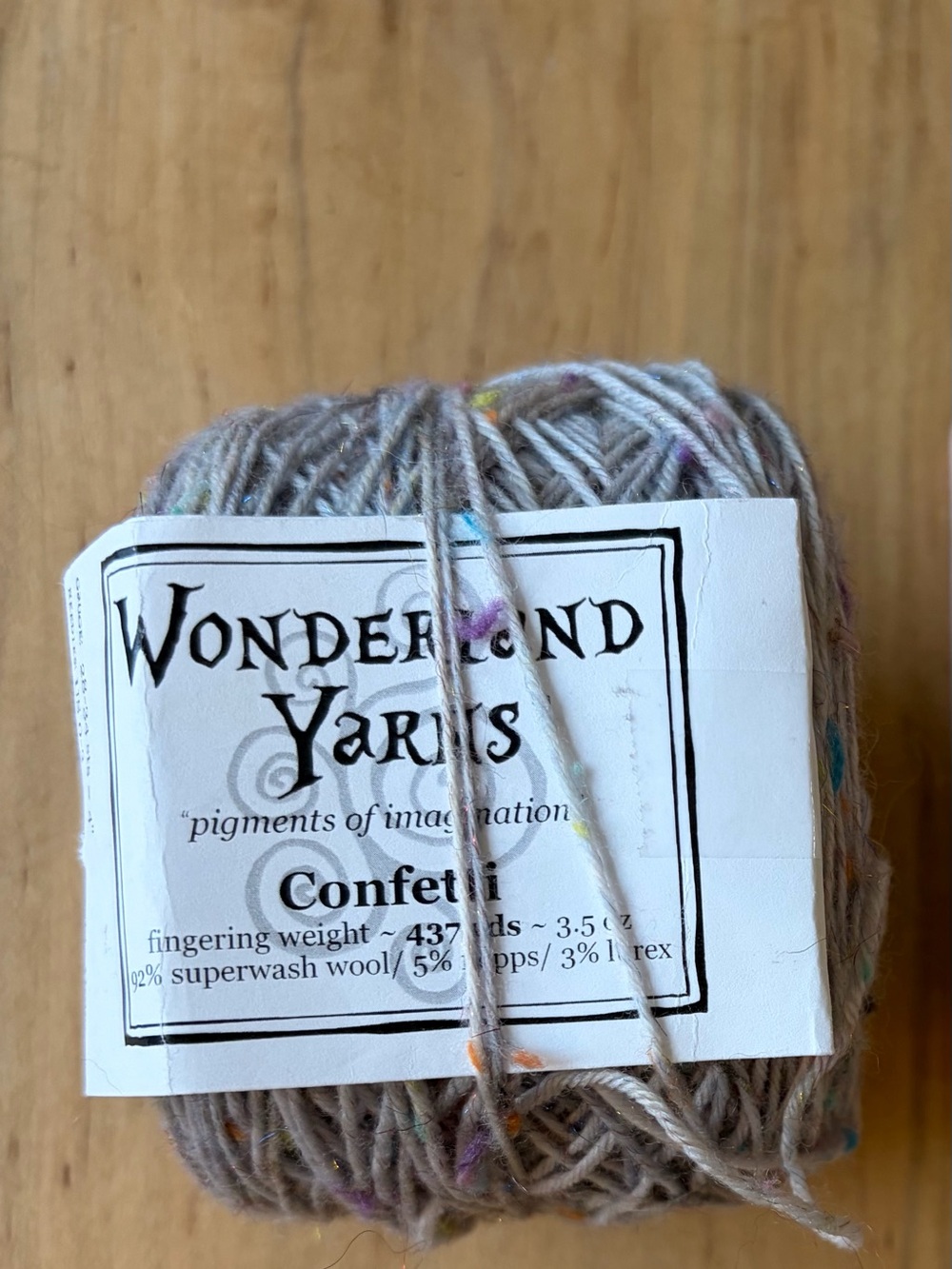 Wonderland Yarns Confetti Fingering Weight Yarn - Goats beard